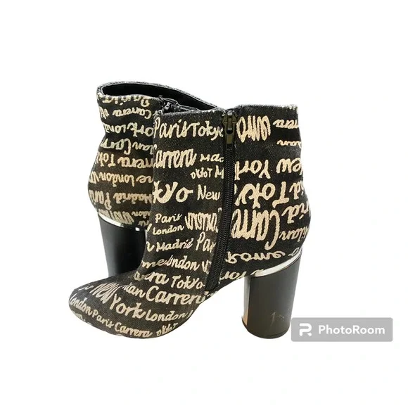 YOKI Women's High Heel Booties - Pointy Toe Ankle Boots With 3 Inch Heel, Slip On